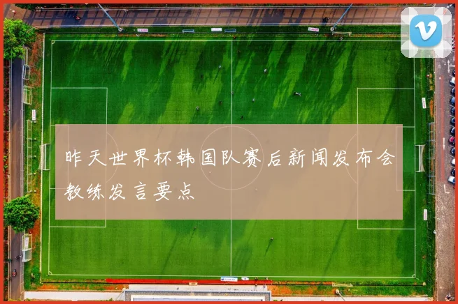 昨天世界杯韩国队赛后新闻发布会教练发言要点